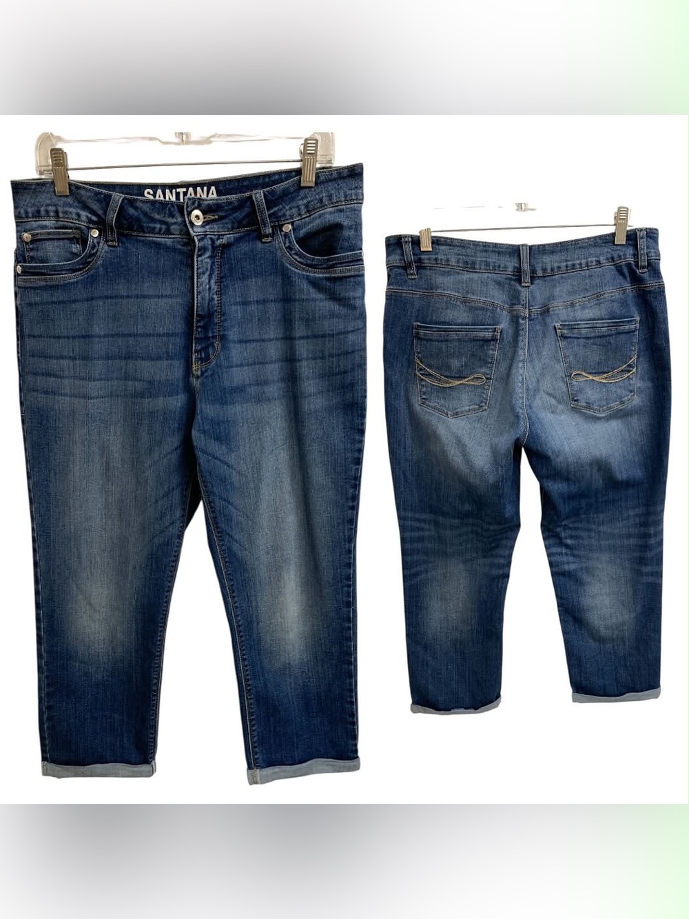 Santana Relaxed Jeans in Dark Blue Wash Size L